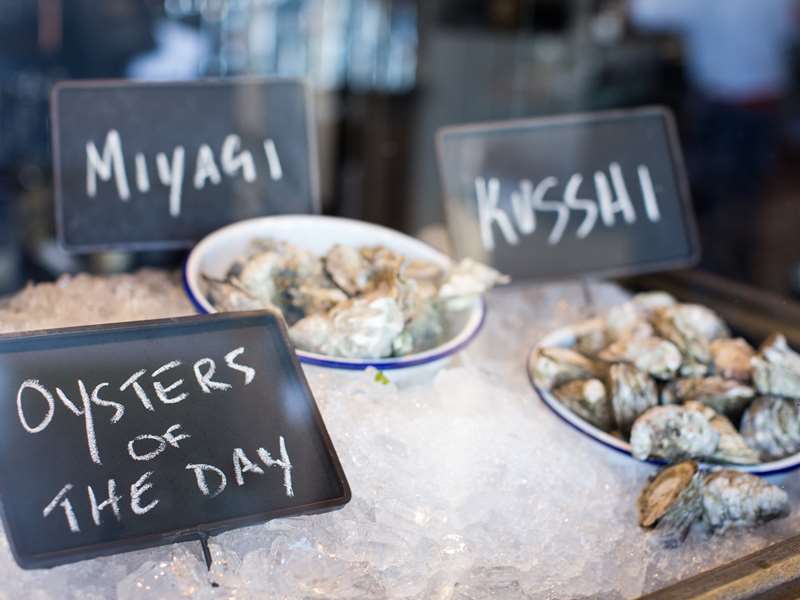 assorted fresh seafood bites